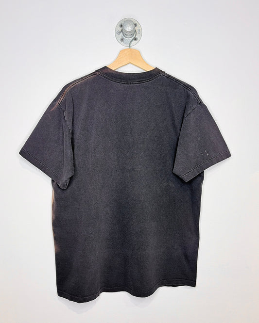 Vintage 90s Hard Rock Cafe New York Heavily Faded Black Tee Shirt
