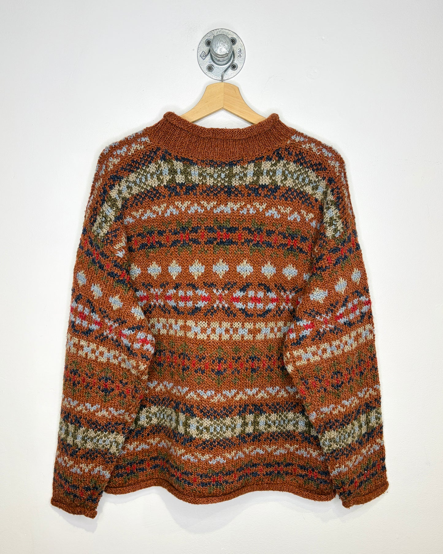 Vintage Hechter Jeans Orange Roll Neck Sweater