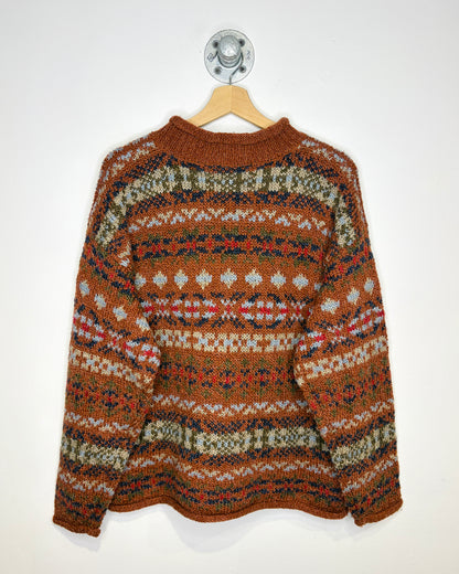 Vintage Hechter Jeans Orange Roll Neck Sweater