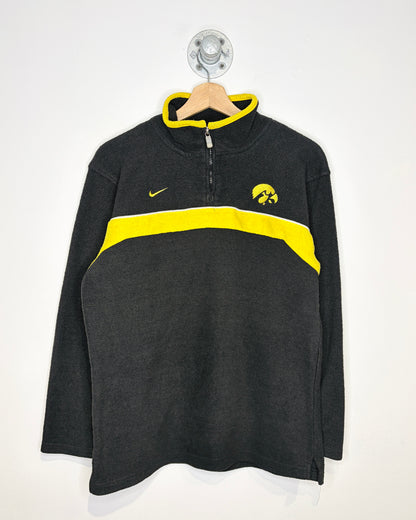 2000s Nike Team Iowa State Hawkeyes Black 1/4 Zip Fleece