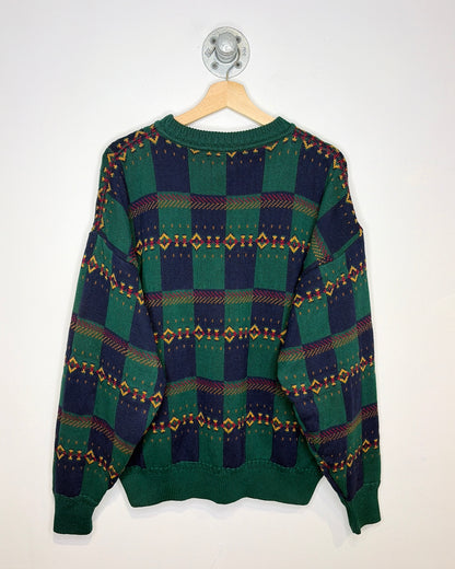 Vintage 90s GANT Green & Navy Heavyweight Sweater