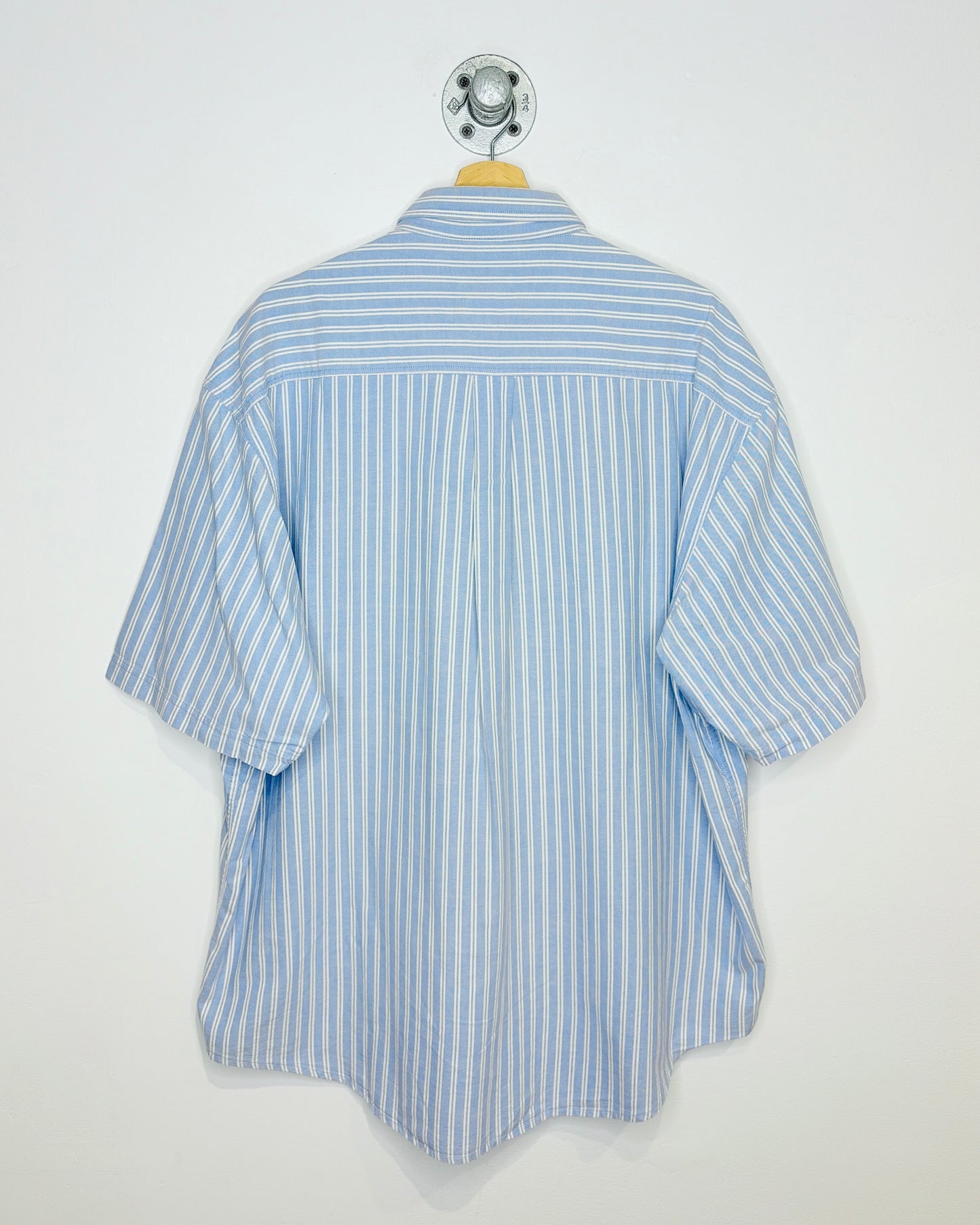 Vintage 90s Harvie & Crosbie Blue Oxford Short Sleeve Button Up