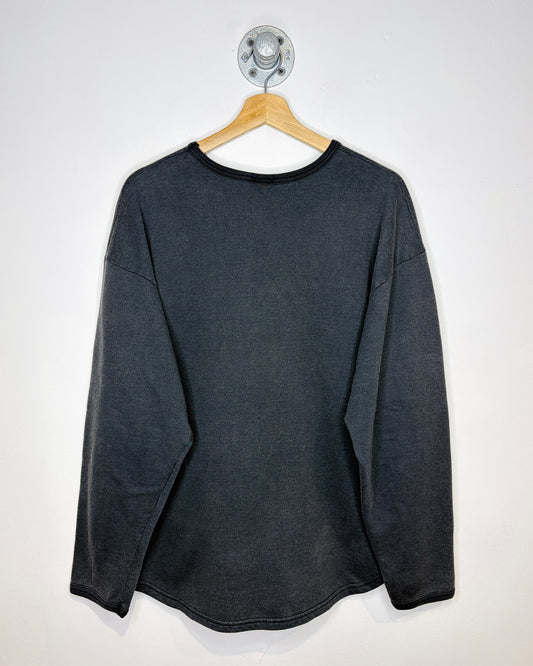 Vintage 90s Mickey Mouse Chainstitch Black Crewneck Sweatshirt