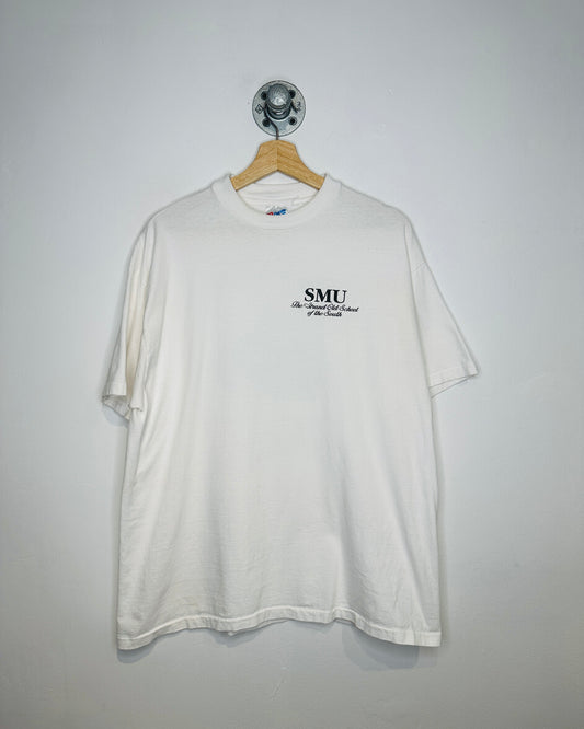 Vintage 1990s SMU The Grand Old School Of The South White Tee Shirt