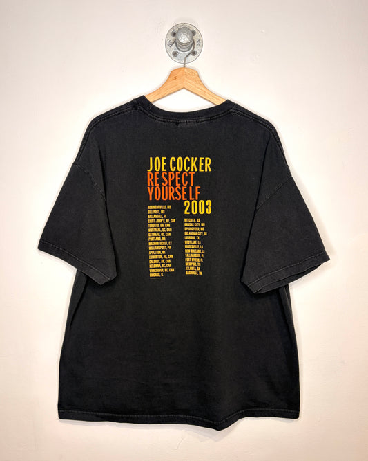 Vintage 2003 Joe Cocker Respect Yourself Black Tee Shirt