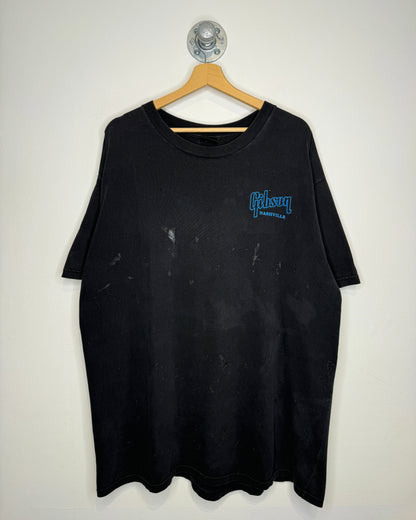 Vintage 90s Gibson Nashville Thrashed Black Tee Shirt