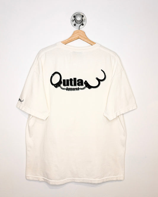 Vintage 2000s Outlaw Apparel White Tee Shirt