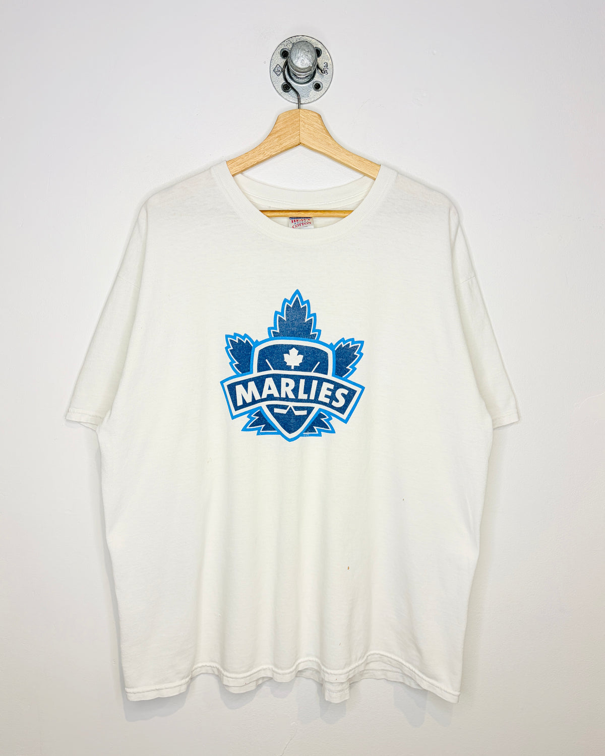 Vintage 2000s Marlies Hockey White Tee Shirt