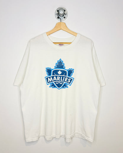 Vintage 2000s Marlies Hockey White Tee Shirt