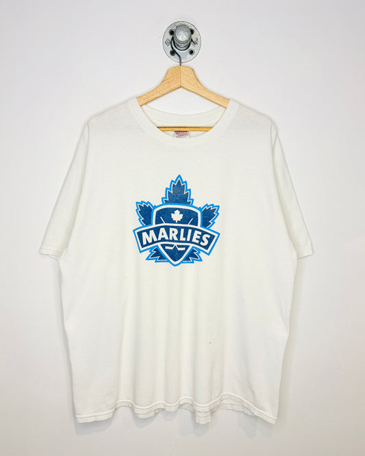 Vintage 2000s Marlies Hockey White Tee Shirt