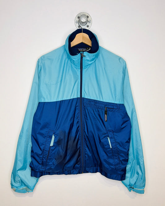 Vintage 90s Patagonia Fleece Lined Light Blue & Navy Windbreaker