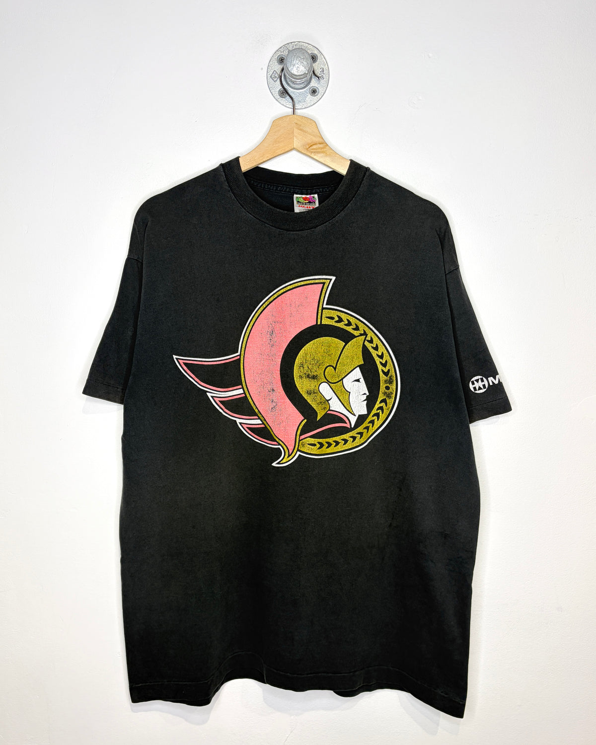 Vintage 90s Ottawa Senators Faded Black Tee Shirt