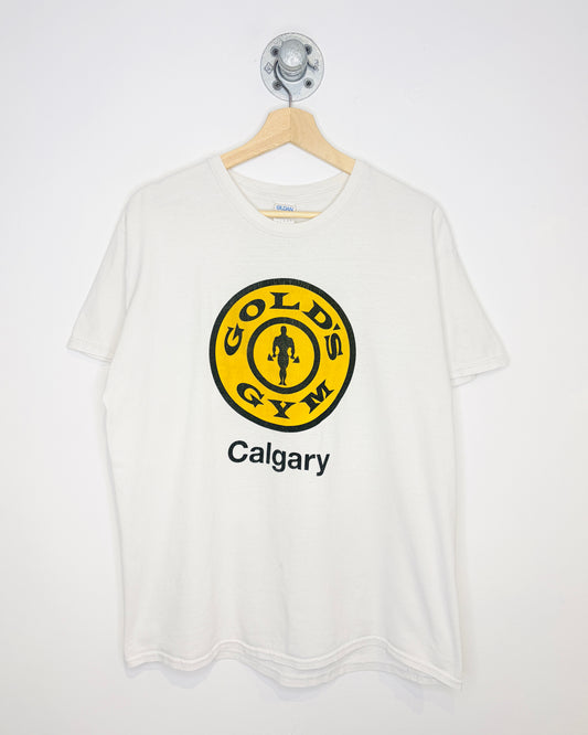 Gold’s Gym Calgary White Tee Shirt
