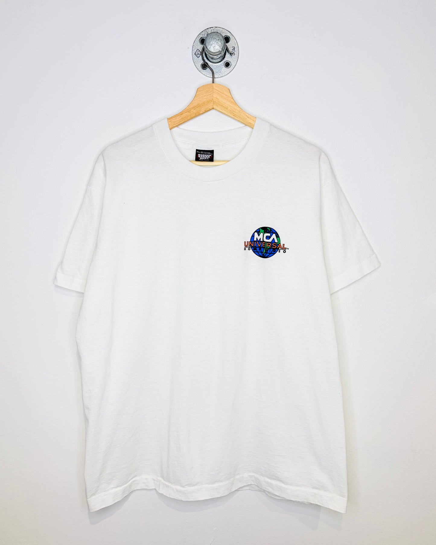Vintage 90s MCA Universal Home Video White Tee Shirt