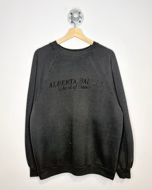 Vintage 1990s Alberta Ballet School Of Dance Black Crewneck Sweatshirt