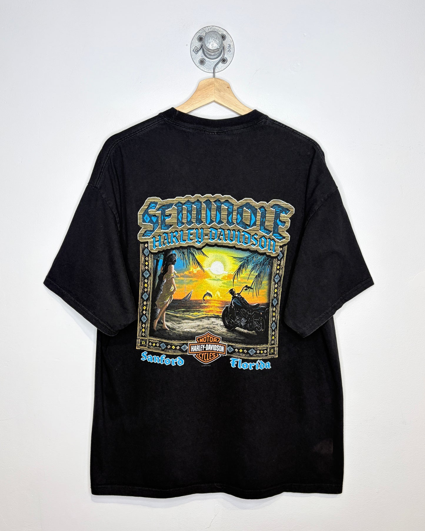 2010 Harley Davidson Sanford Florida Black Tee Shirt