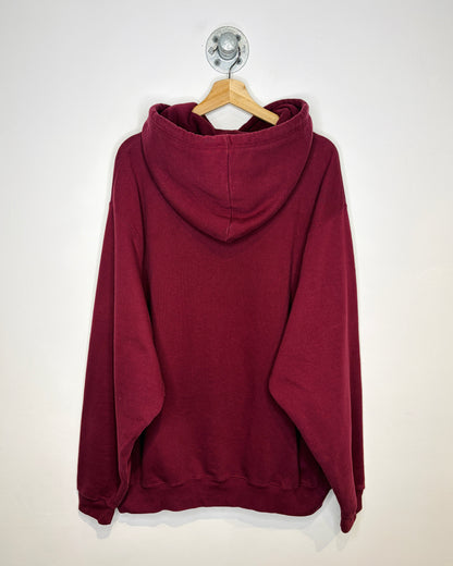 Vintage 2000s Nike Embroidered Burgundy Hoodie