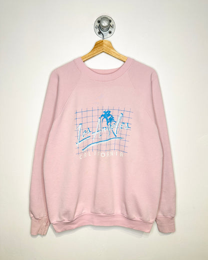 Vintage 90s LA California Pink Crewneck Sweatshirt