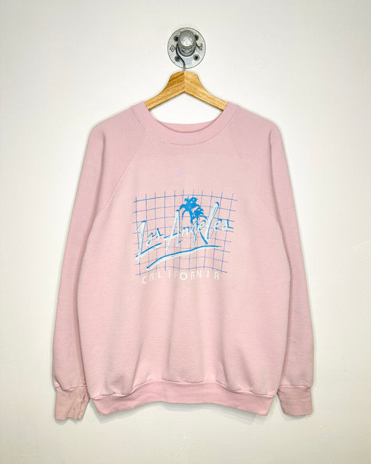 Vintage 90s LA California Pink Crewneck Sweatshirt