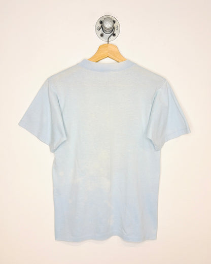 Vintage 1988 Fred For President Light Blue Paper Thin Tee Shirt