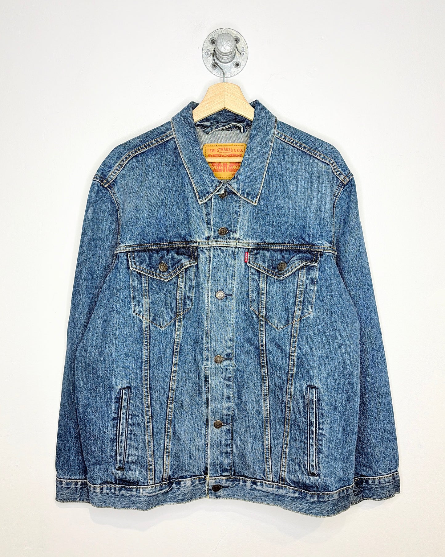 Levi’s Faded Mid Wash Denim Trucker Jacket