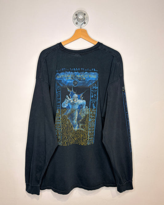 2008 Iron Maiden World Tour Faded Black Longsleeve Shirt