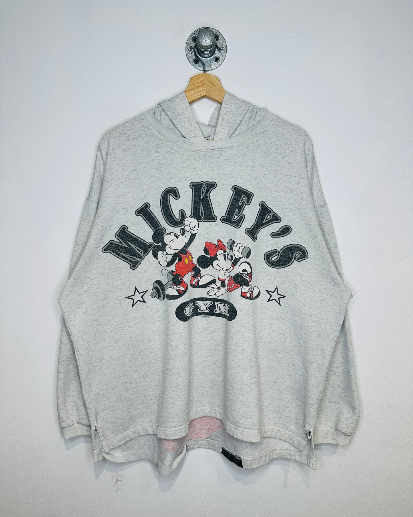 Vintage 1990s Mickey’s Gym Afterhood Grey Hoodie