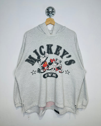 Vintage 1990s Mickey’s Gym Afterhood Grey Hoodie