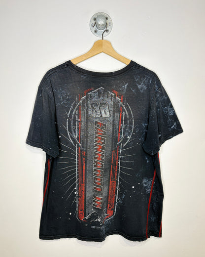 Dale Jr NASCAR Faded Black Racing Tee Shirt