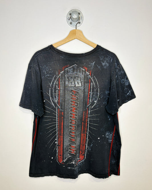 Dale Jr NASCAR Faded Black Racing Tee Shirt