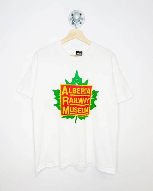Vintage 90s Alberta Railway Museum White Tee Shirt