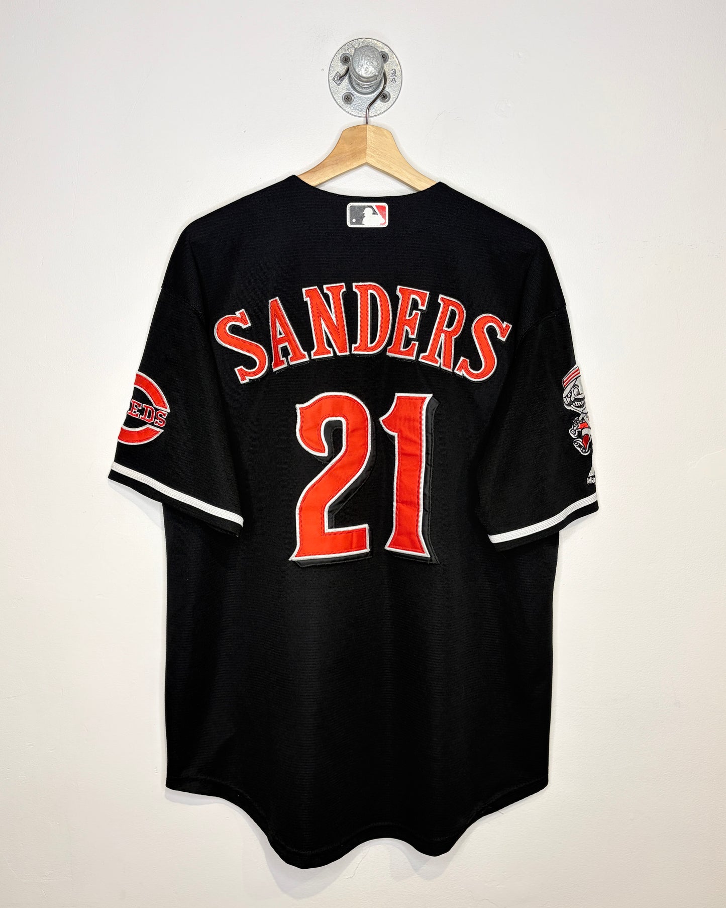 MLB Cincinnati Reds Sanders #21 Black Baseball Jersey