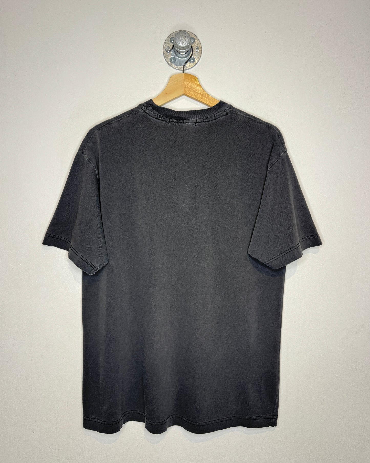 Vintage 90s Club Monaco Crest Faded Black Tee Shirt
