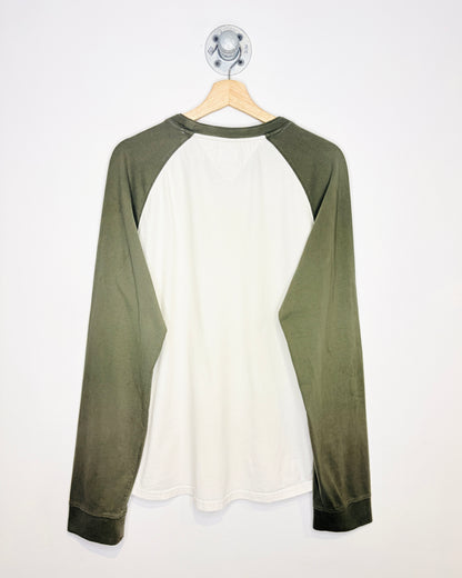 2000s Tommy Hilfiger TwoTone White & Green Longsleeve Shirt