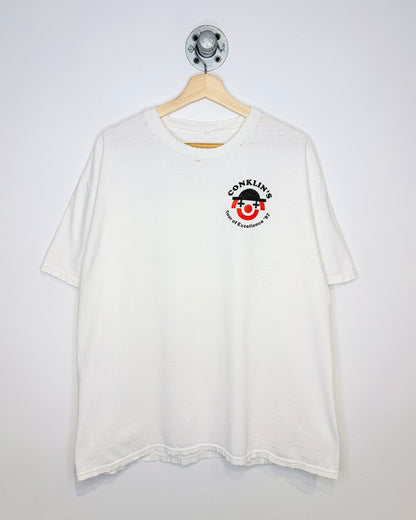 Vintage 1997 Conklin’s Tour Of Excellence Distressed White Tee Shirt