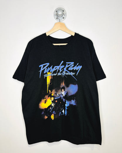 Prince Purple Rain Black Tee Shirt