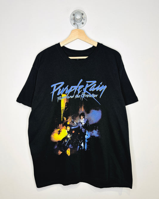 Prince Purple Rain Black Tee Shirt
