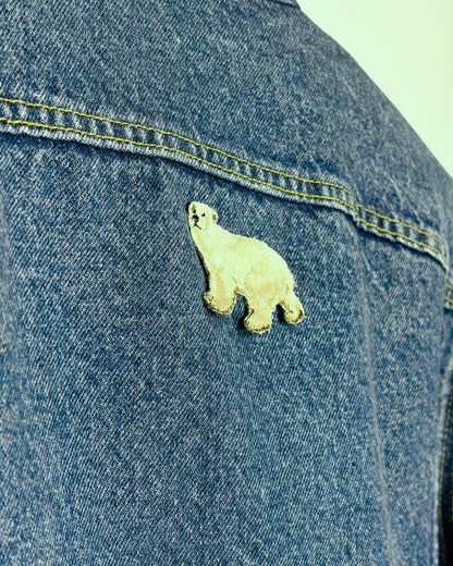 Vintage 80s Lee Storm Rider Blanket Lined Denim Jacket