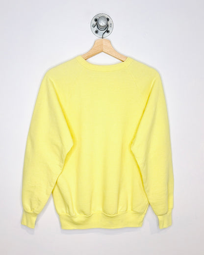 Vintage 80s Brandon Manitoba Pale Yellow Crewneck Sweatshirt