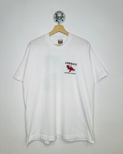 Vintage 90s Empress Casino White Tee Shirt