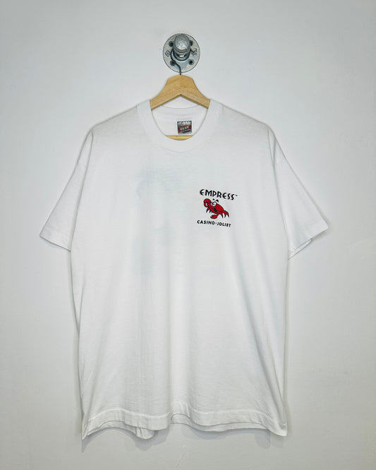 Vintage 90s Empress Casino White Tee Shirt