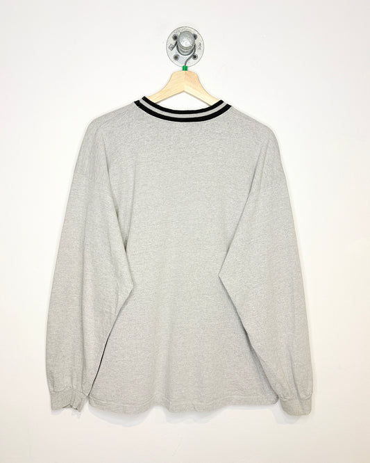 Vintage 1990s Hanes Other Wear Grey Long Sleeve Shirt