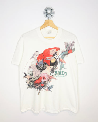 Vintage 1988 Birds Of The Tropics White Tee Shirt