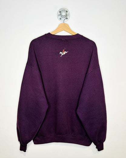 Vintage 90s F.McLintocks Shell Beach Eggplant Purple Crewneck Sweatshirt