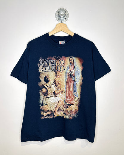 2000s Virgen De Guadalupe Black Tee Shirt