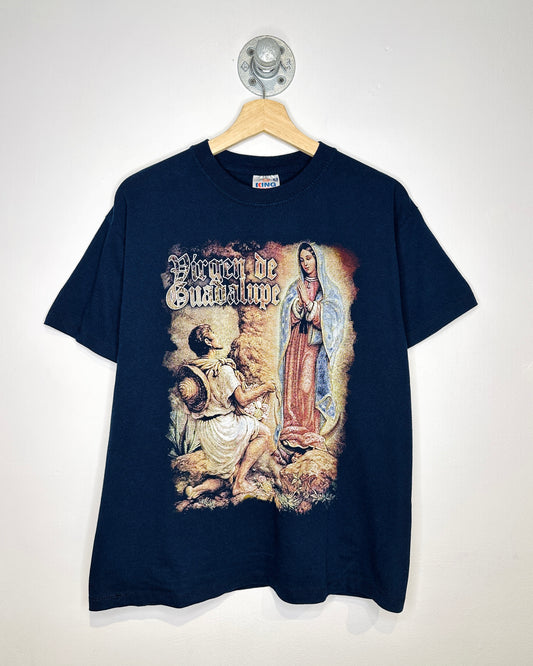 2000s Virgen De Guadalupe Black Tee Shirt