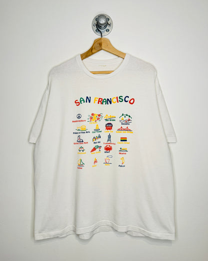 Vintage 90s San Francisco Boxy White Tee Shirt