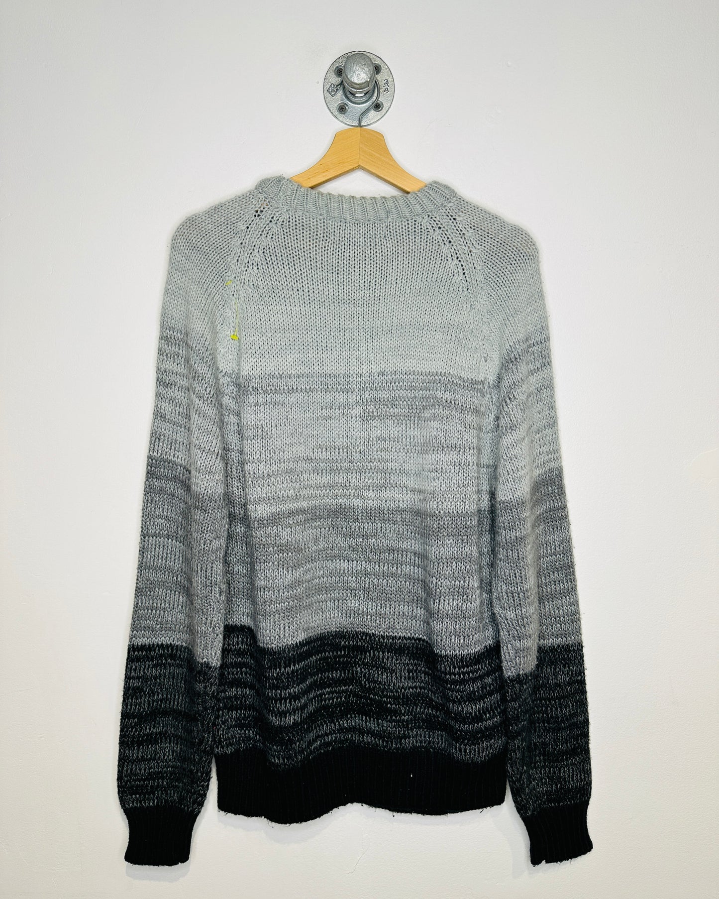 Vintage 1980s Barnaby Grey And Black Acrylic Sweater