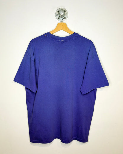 Vintage 90s Whittier College Athletics Faded Purple Tee Shirt
