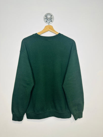 Nike Logo Green Basic Crewneck Sweatshirt